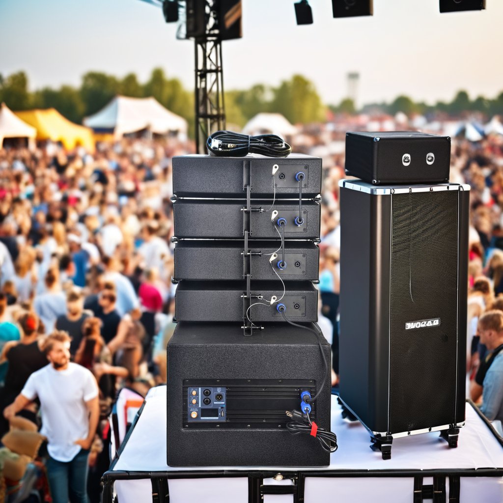Custom Portable Pro Audio Mixer Console Rack Flight Case Made of Aluminum and Wood Active AC Power Supply