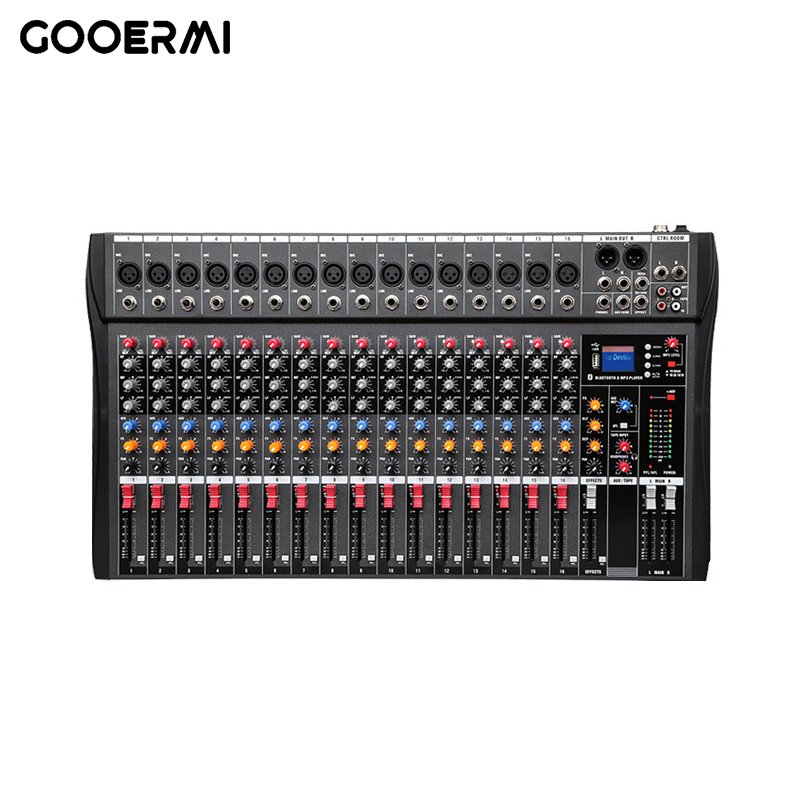 Gooermi CT8 Professional DJ Equipment 8-Channel Audio Mixer With Blue tooth USB,Integrated Effects & DJ Functionality