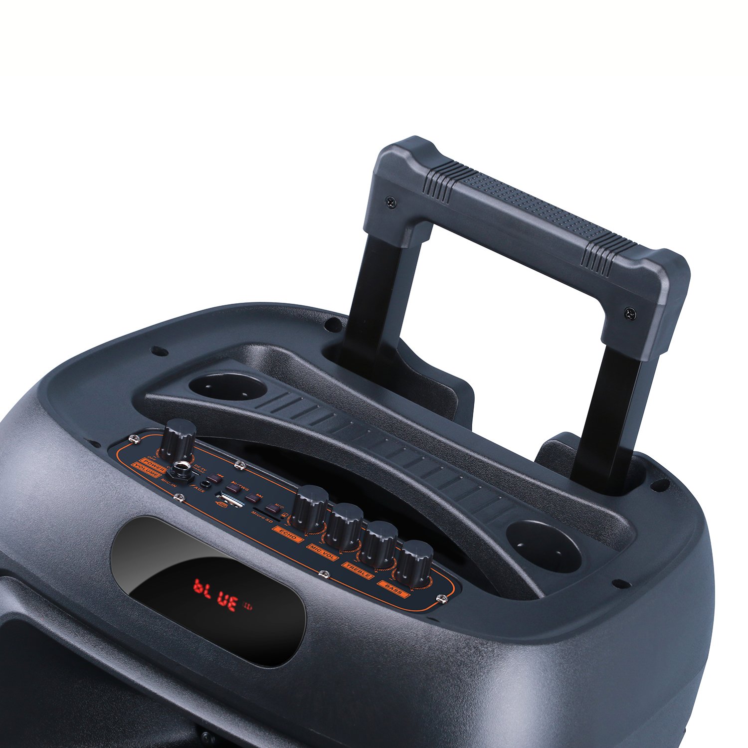 JBR-1205 12 inch wireless blue-tooth karaoke speaker with mic RGB light active woofer trolley outdoor party professional speaker