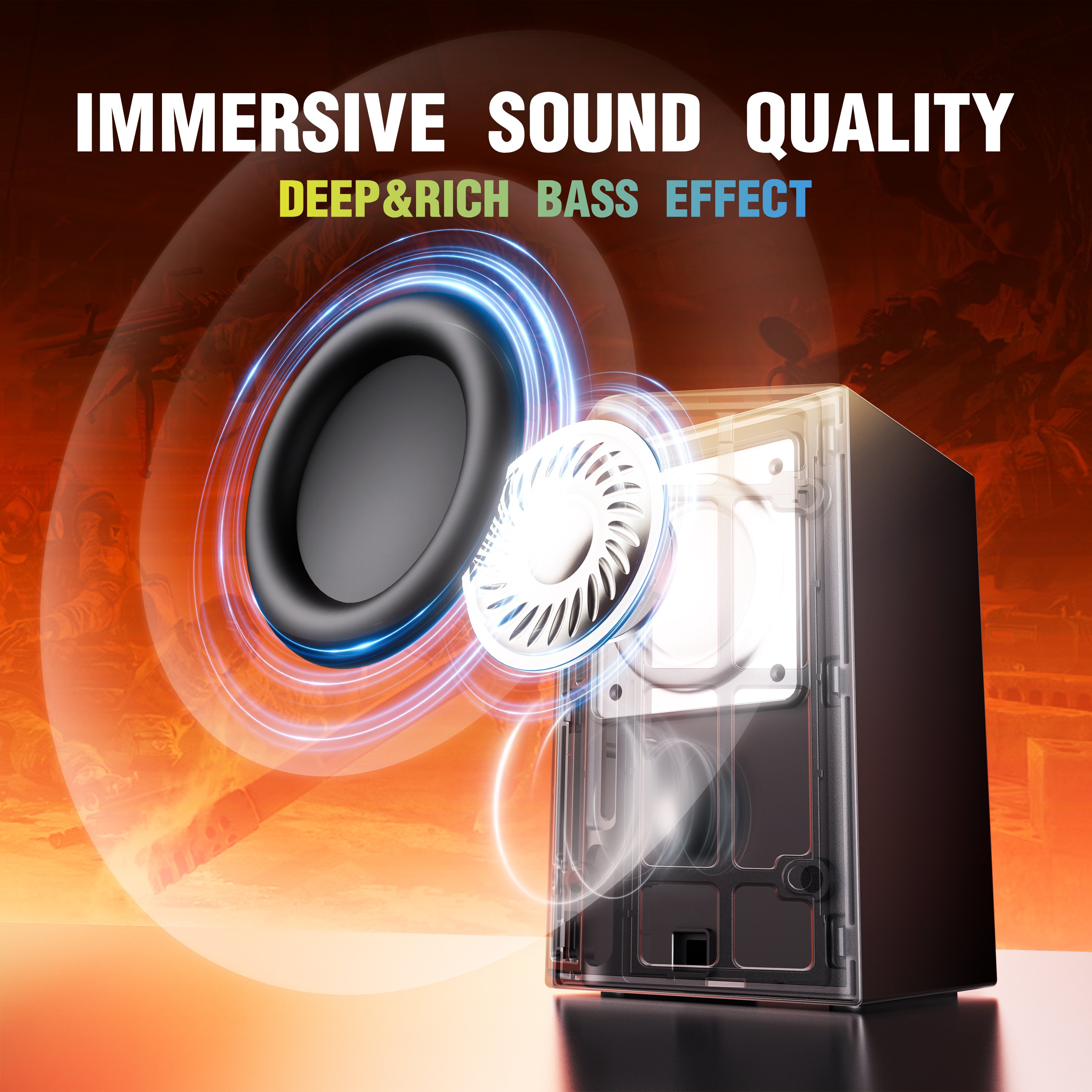 Fifine Ampligame A20 Wired Home Theater Stereo Speakers Party DJ Speaker Professional RGB Gaming Speaker