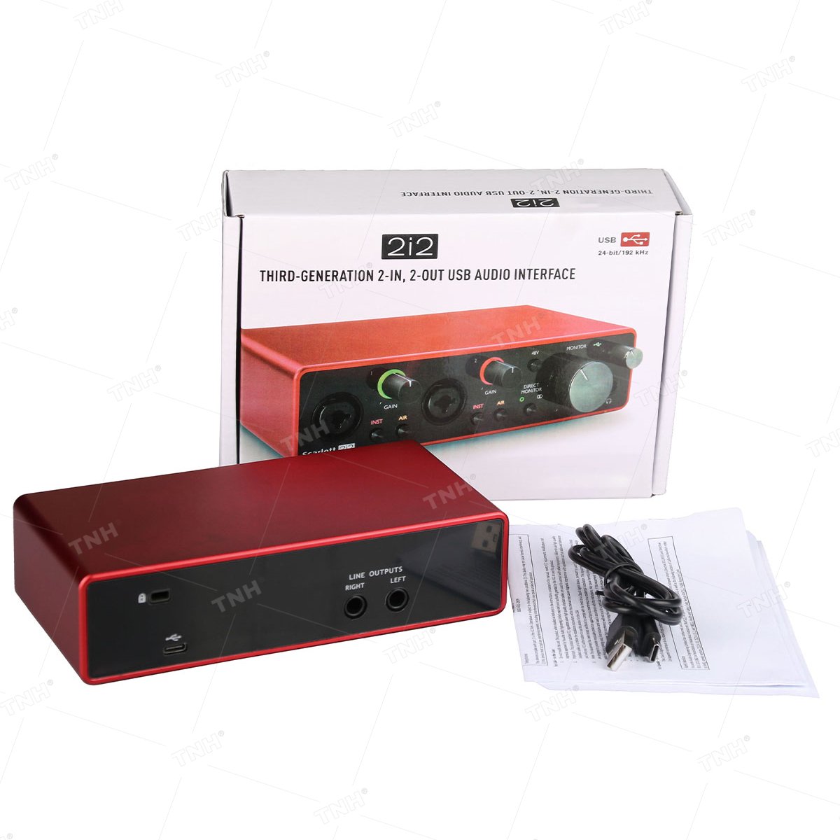 Hot selling Recording Studio Audio Interface Professional Music Studio Equipment 2 i 2 USB Sound Card Audio Mixer