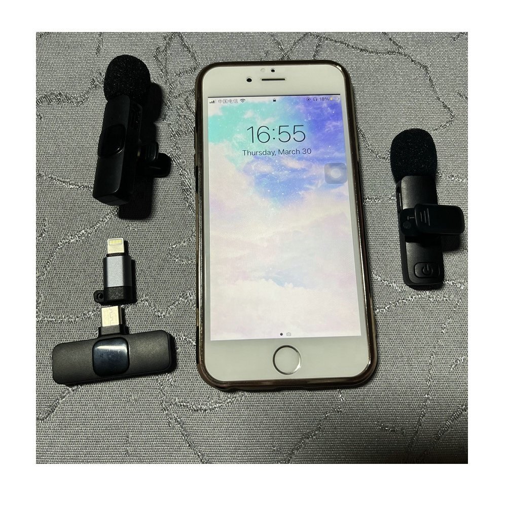 Professional Sound Equipment Microphone K9 With Type C Smartphones And Lightning Port wireless professional tie microphone