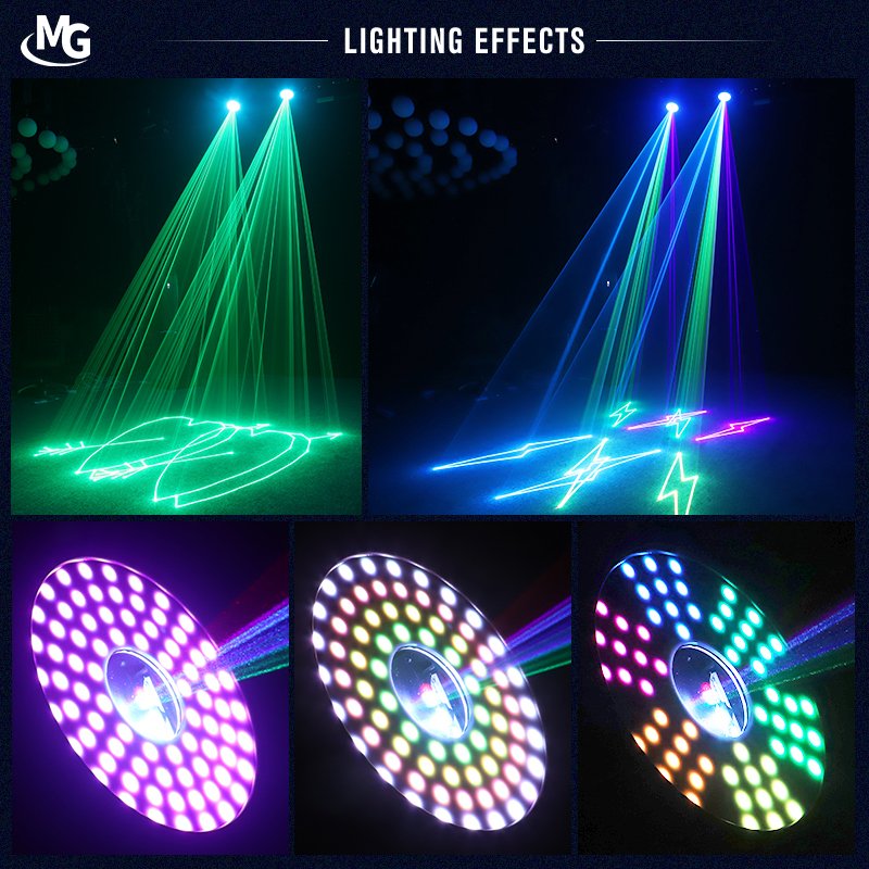 3W Full Color DMX512 Rotating Moving Head Laser Light Animation Laser Light For Bar DJ Stage