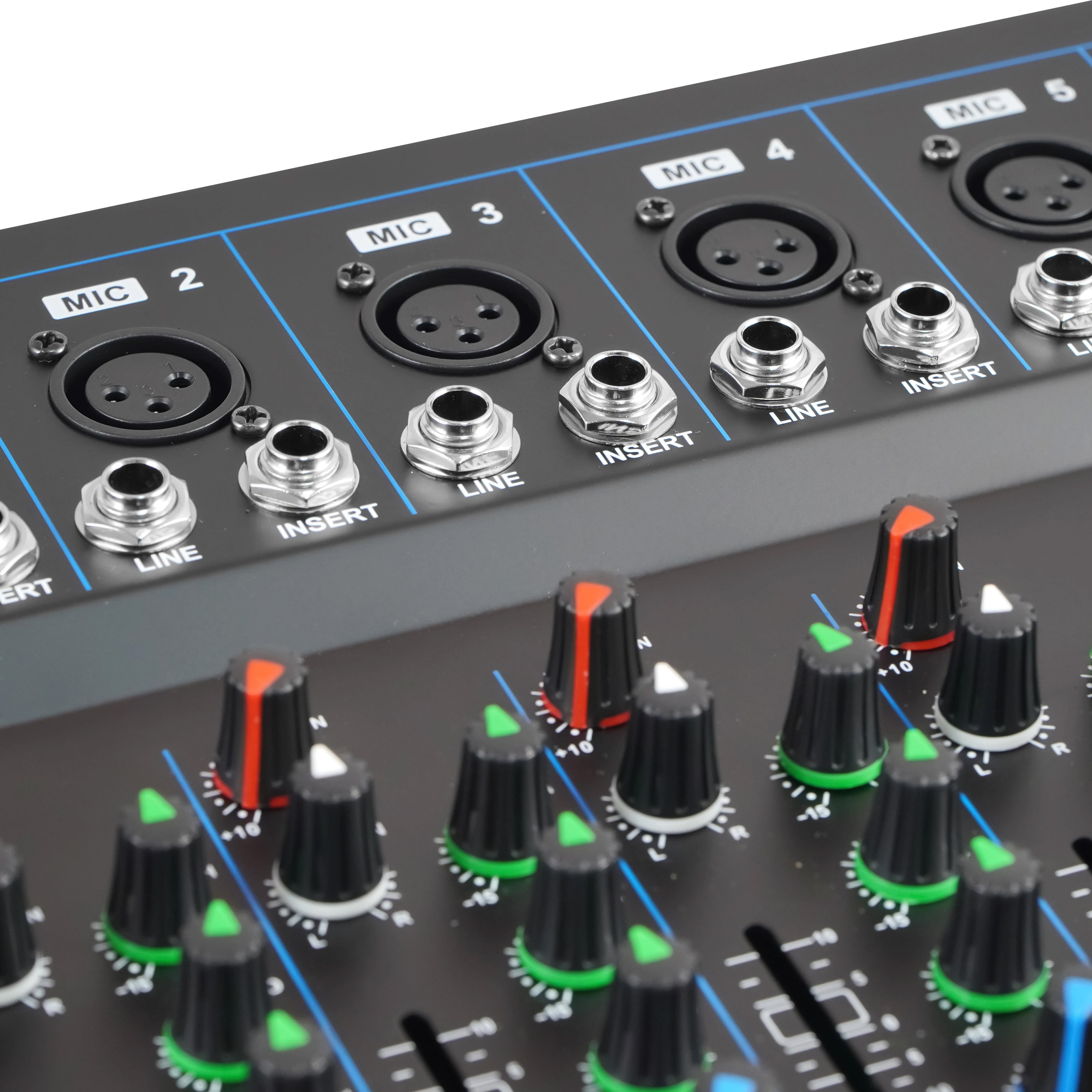 7 Channel F7 Mini Bluetooth Professional Mixer Audio DJ Small Digital Audio Mixer for Tiktok