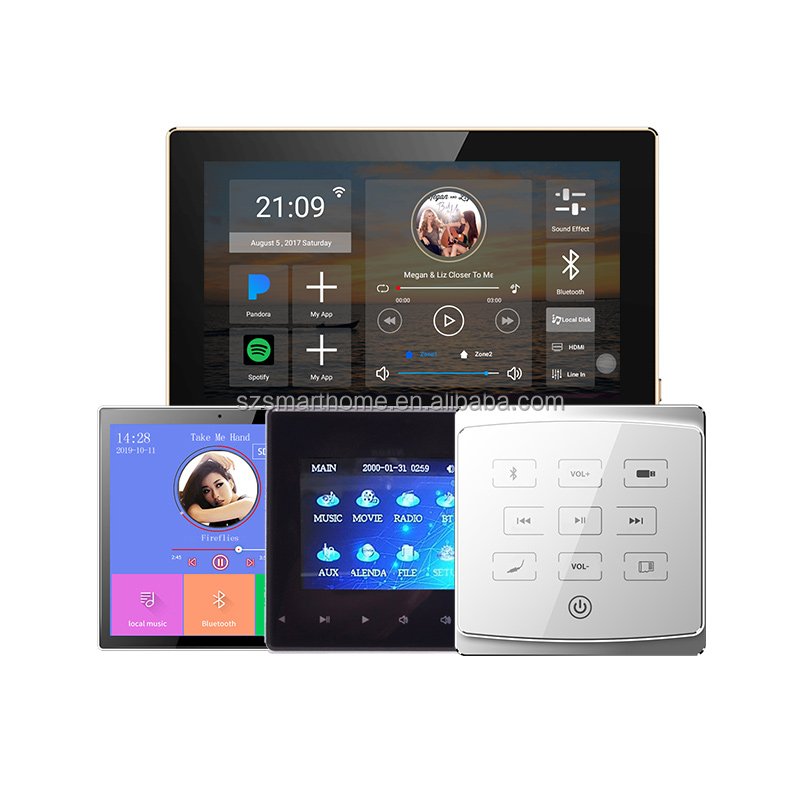 Smart Home /Hotel Audio System 4 Inch Wifi Blue-tooth In Wall Amplifier With 8 Stereo Surround Sound Ceiling Speaker