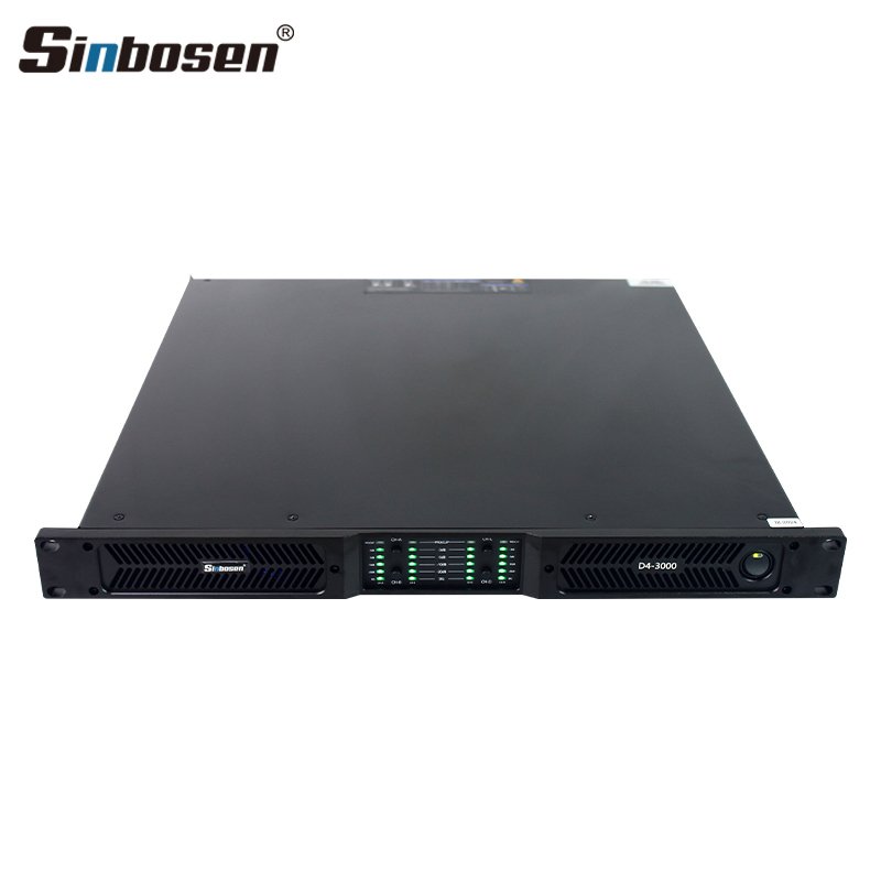 D4-3000 professional audio 1u class d 3000w outdoor power amplifier 2 ohm