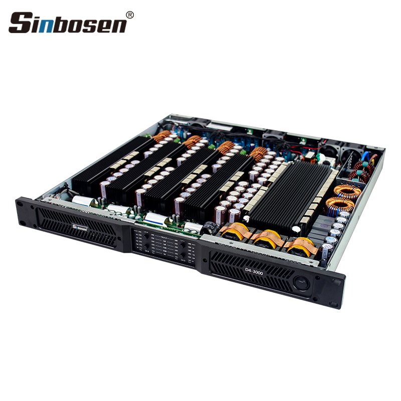 D4-3000 professional audio 1u class d 3000w outdoor power amplifier 2 ohm