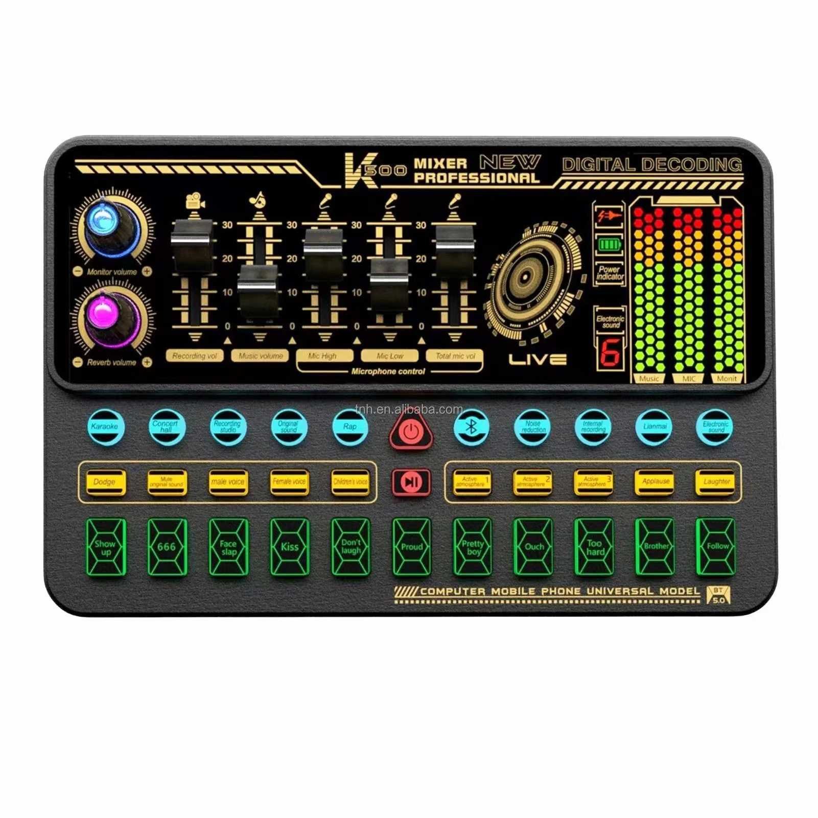 SC-K500 Podcast Equipment Recording Studio Sound Cards Live Stream SoundCard Live Broadcast Audio Mixer Wireless Sound Cards