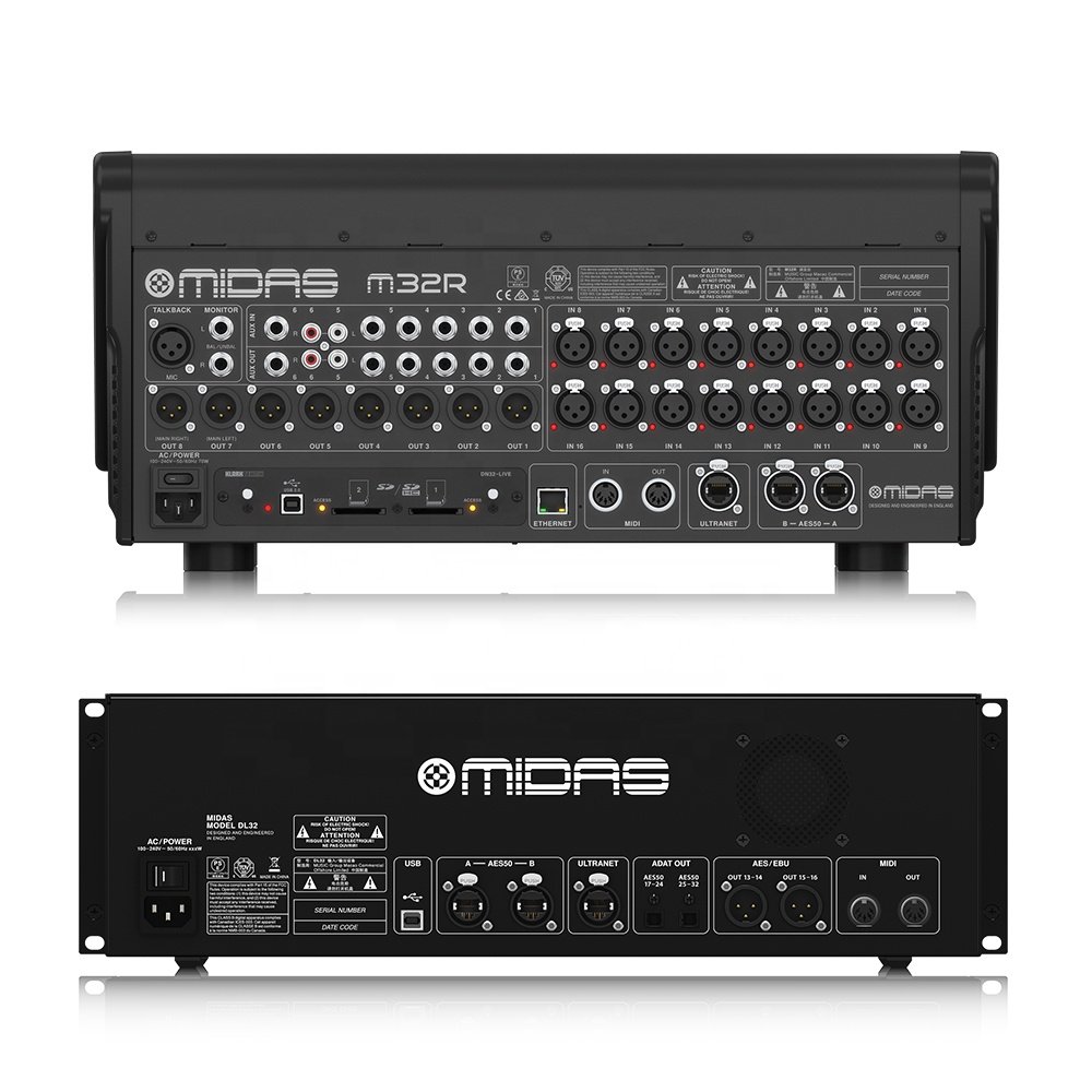 Midas M32R Live Digital Mixer + DL32 Stagebox Bundle Audio Pa System Sound Equipment Studio Digital Console