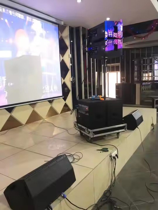 Professional audio equipment Cinema grade sound black grid speakers High power loudspeakers