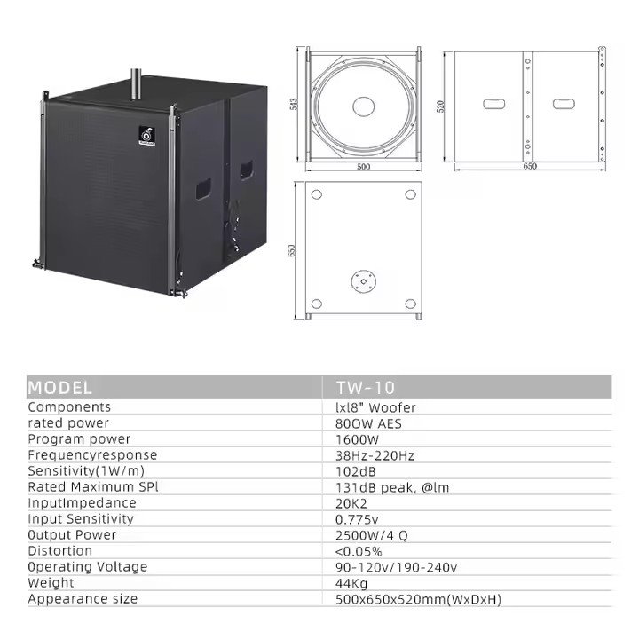 Professional audio equipment Cinema grade sound black grid speakers High power loudspeakers