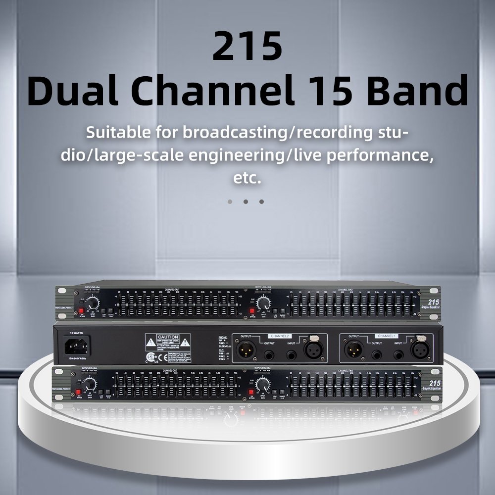 Professional digit audio dual 15-band graphic equalizer karaoke amplifiers speaker stage professional sound equipment