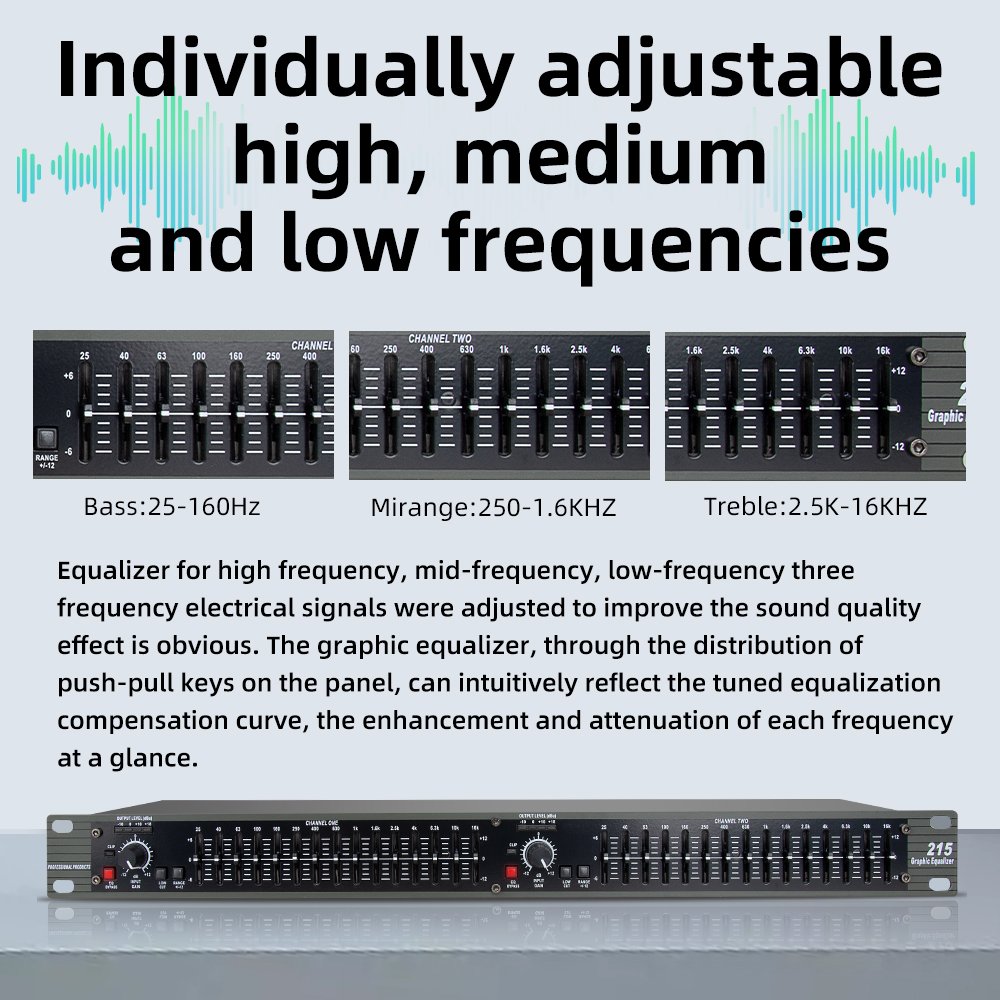 Professional digit audio dual 15-band graphic equalizer karaoke amplifiers speaker stage professional sound equipment