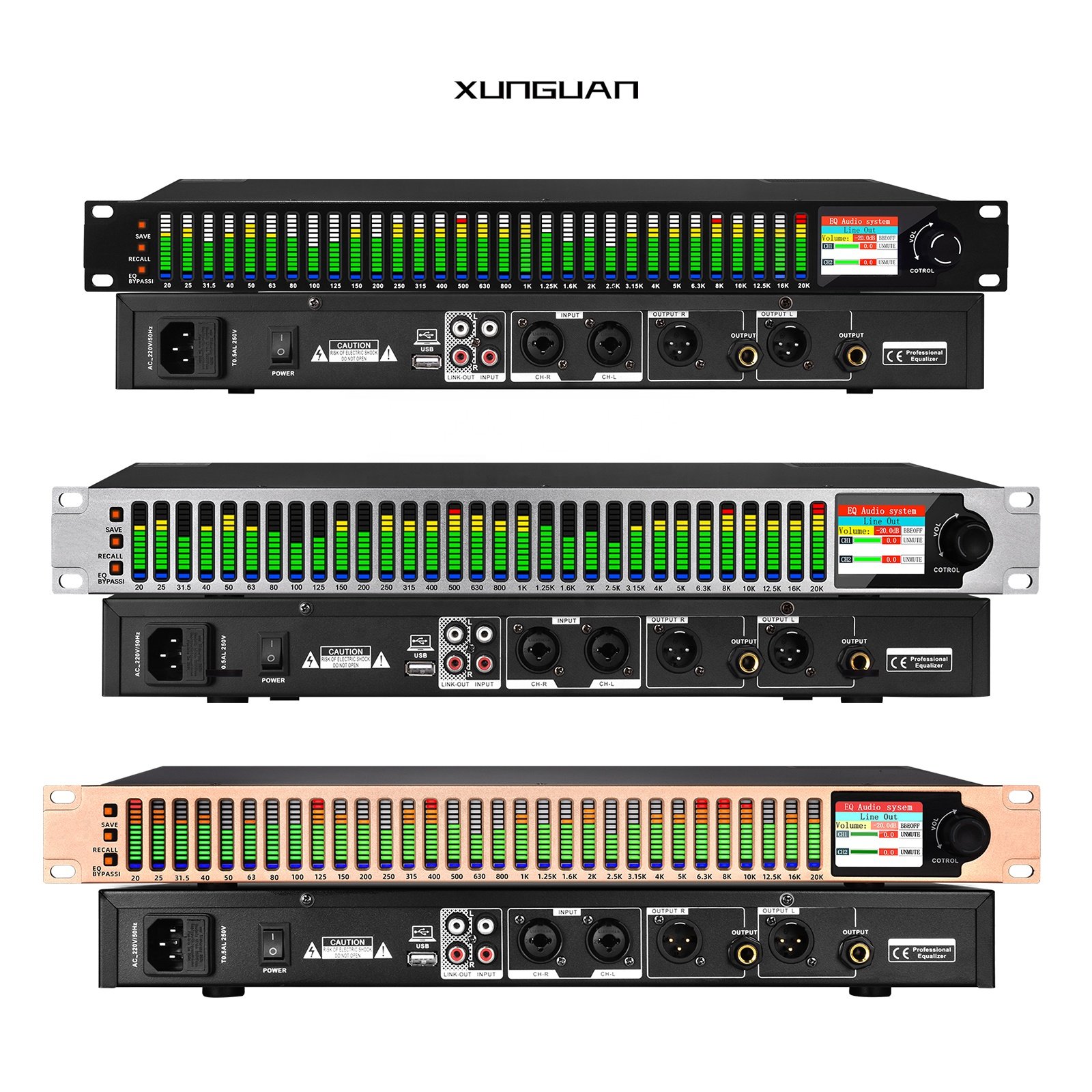 EQ-A31 Professional 31-band DSP Audio Digital Equalizer 1U Multi Effect DSP Audio Processor Sound Equipments