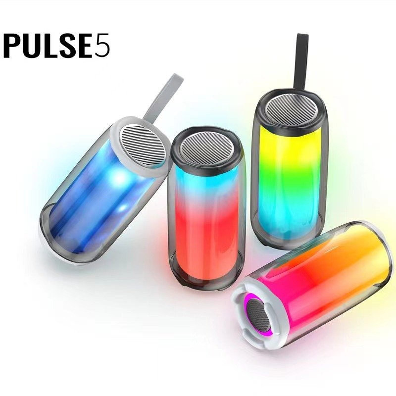 KEKAXI PULSE5 Full Screen Mini Portable RGB Outdoor Loud Bass Waterproof Wireless Speakers