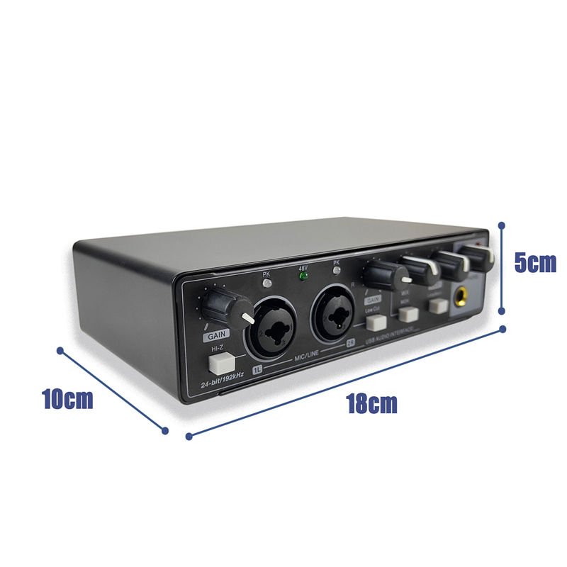 Usb Audio Interface Music External Condenser Recording Sound Card For Studio Recording Music Creation Microphone Electric Guitar