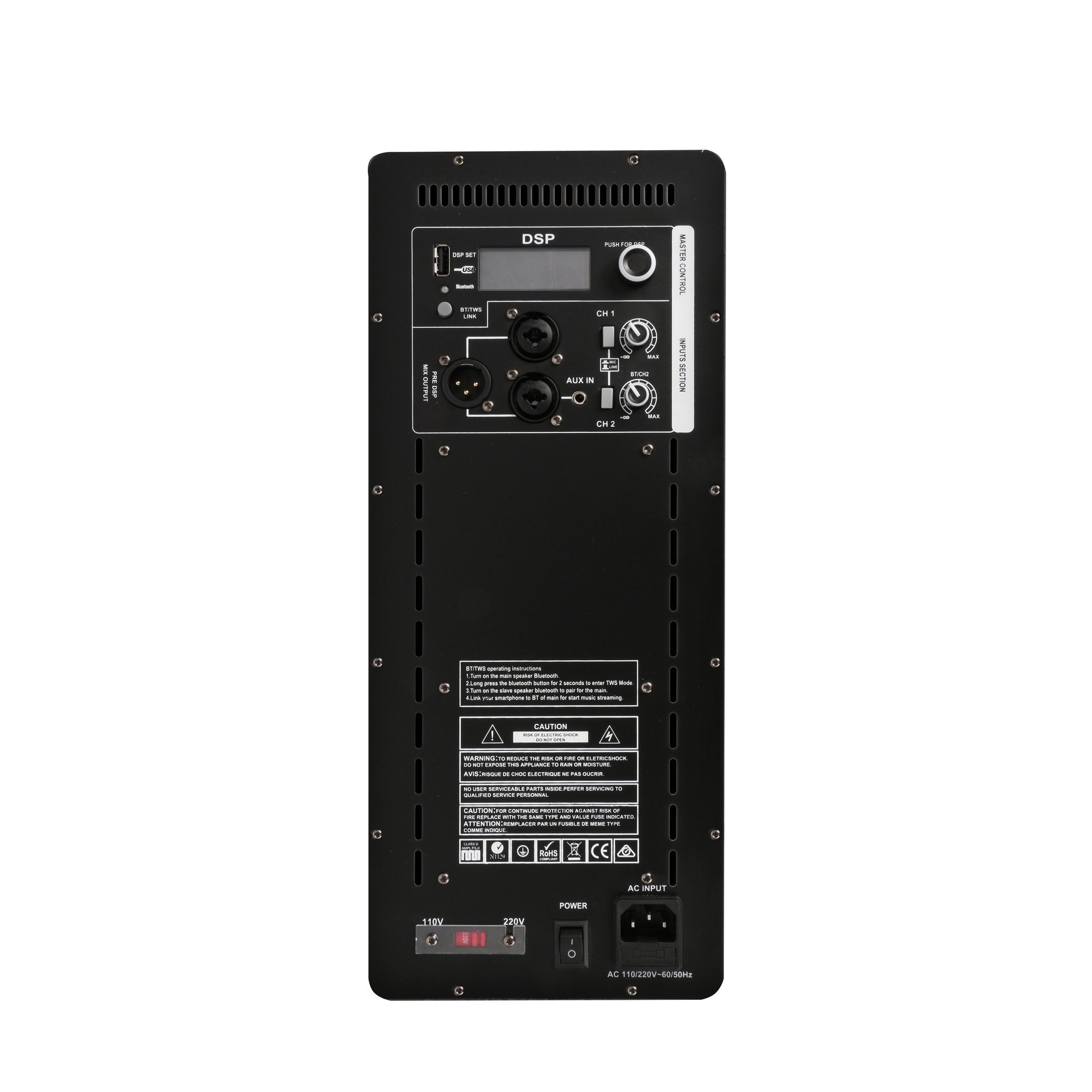 RQSONIC D3 professional class d dj power audio Mixers sound speaker of Column PA System with DSP