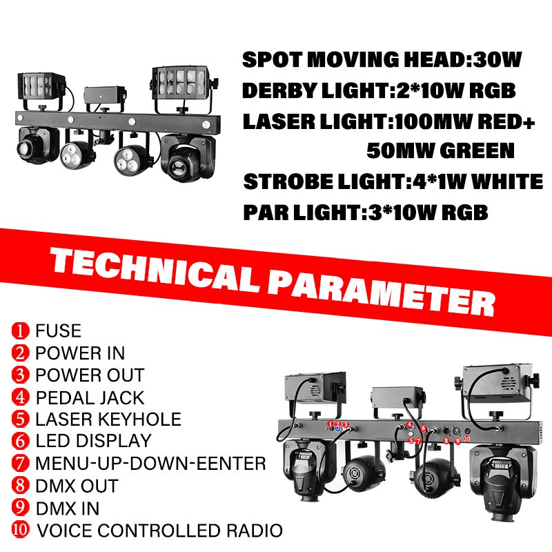 Gig Bar Move Party Club KTV Disco DJ Light System Portable Bar LED Moving Head Effect Light wtih Stand Gig Bar Lighting