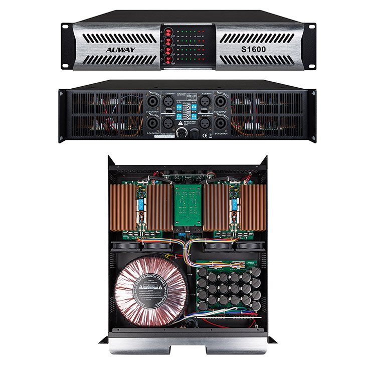 AOW 4 Channel power amplifier Kualitas Tinggi Power Amplifier Sound System Kelas H Amplifier Kekuatan Profesional