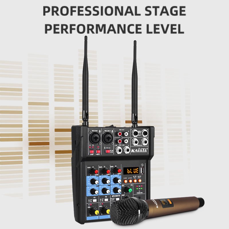 KAIKA G4-M2-3 Audio Sound Equipment With Professional Microphone Live Broadcast Mini Portable Sound Mixer