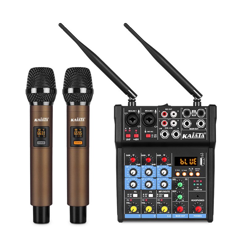 KAIKA G4-M2-3 Audio Sound Equipment With Professional Microphone Live Broadcast Mini Portable Sound Mixer