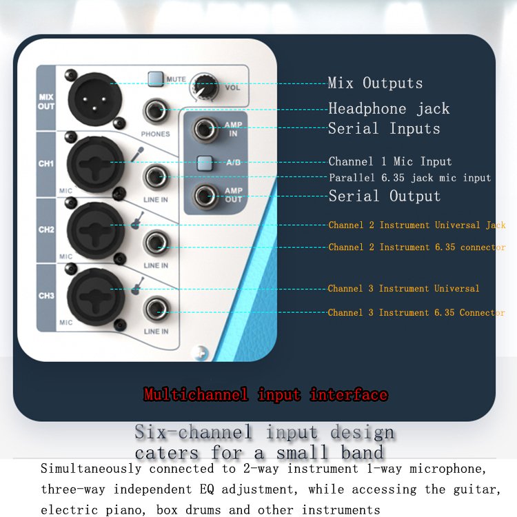 DEKEN S1 120W Portable Rechargeable Bluetooth Karaoke Speaker Professional Musical Instrument Audio Guitar Amplifier PA Speaker