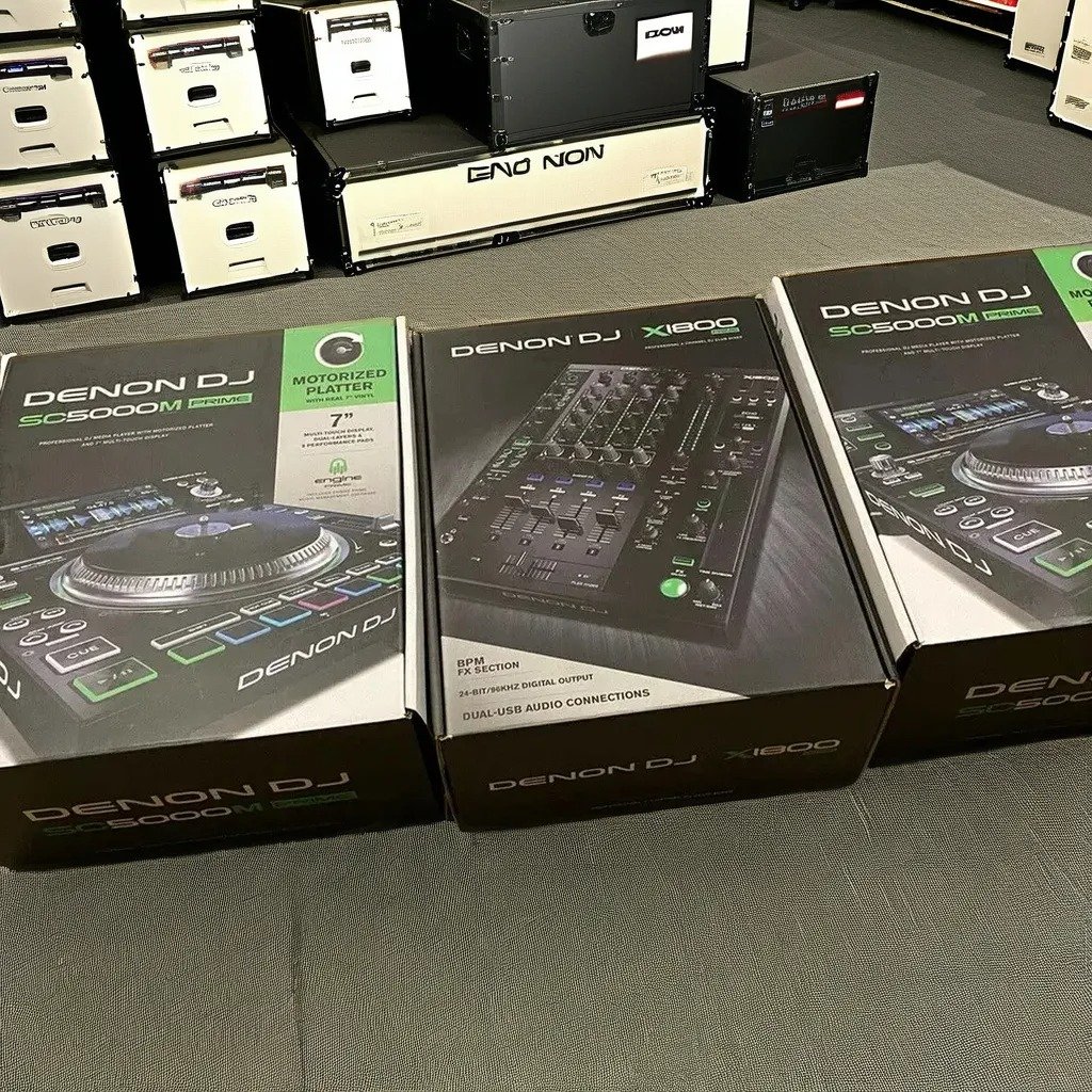 Ready To Ship Authentic Denon 2x SC6000M Players + X1800 Mixer Bundle Deal Set