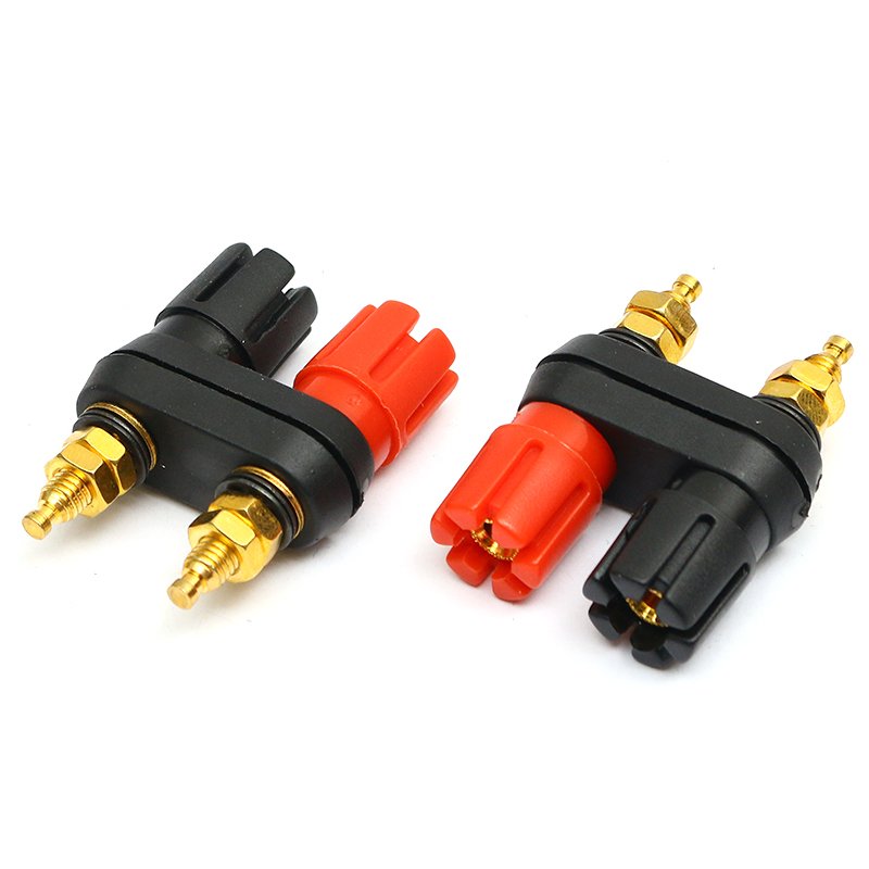 OEM Free Sample Fine Copper 220-240 3C rated voltage range Double connected terminal audio equipment connector accessories