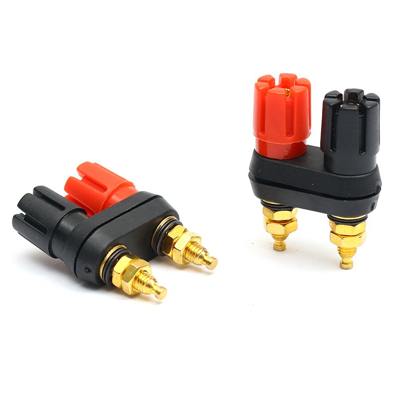 OEM Free Sample Fine Copper 220-240 3C rated voltage range Double connected terminal audio equipment connector accessories