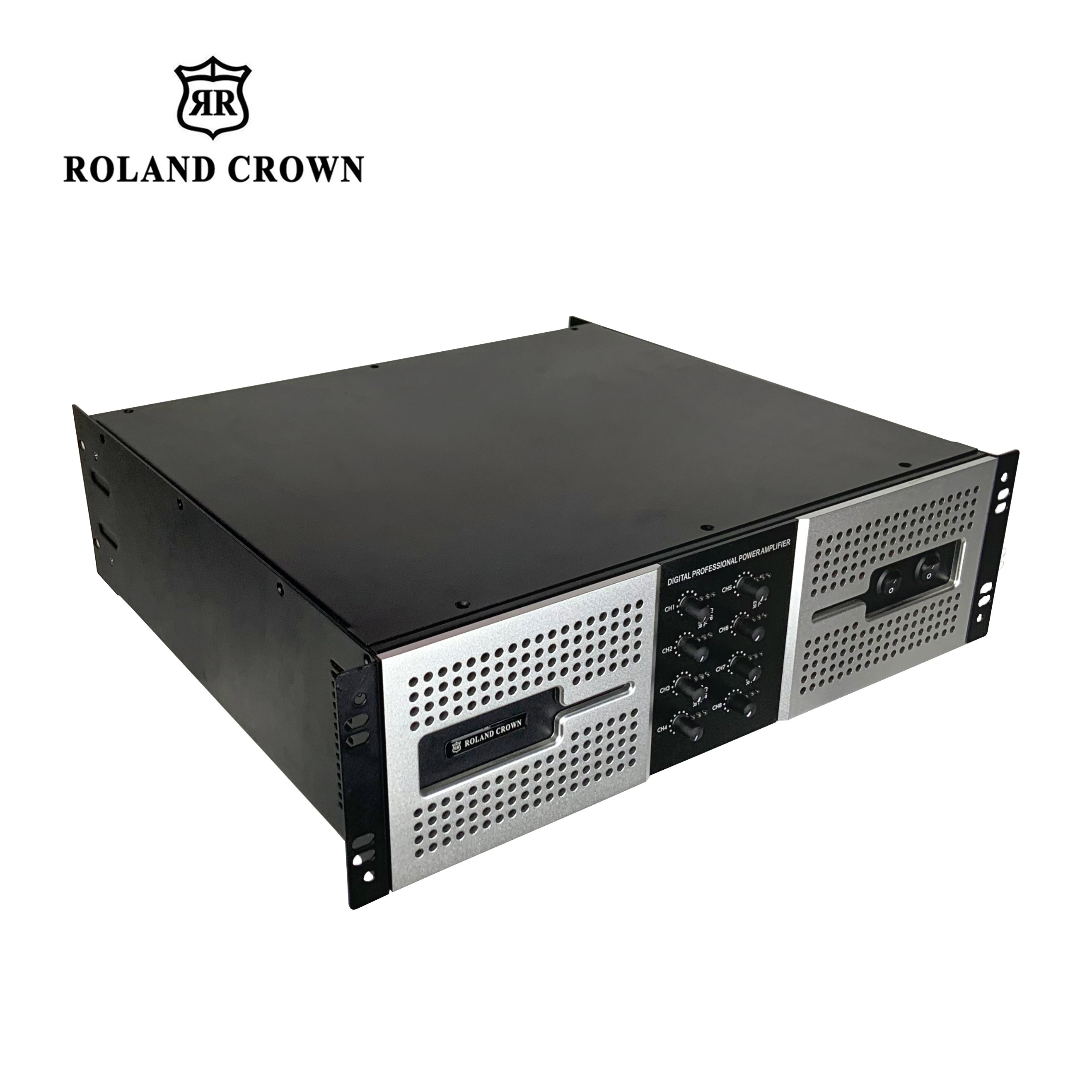 Roland Crown 16000W 3U8 channel 8*2000W digital high power performance amplifier
