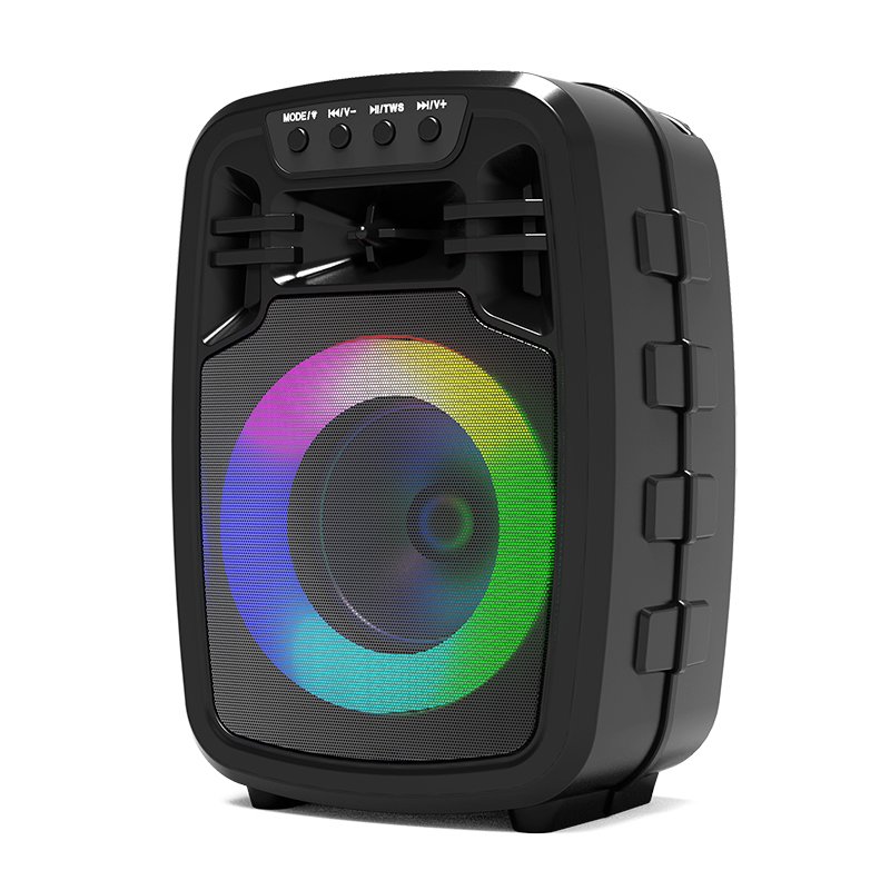 ABS4103 LED Colorful Light Outdoor Wireless Portable Bt Speaker HIFI Music BoxI FM Radio 4 inch Active Bass Woofer Party Speaker