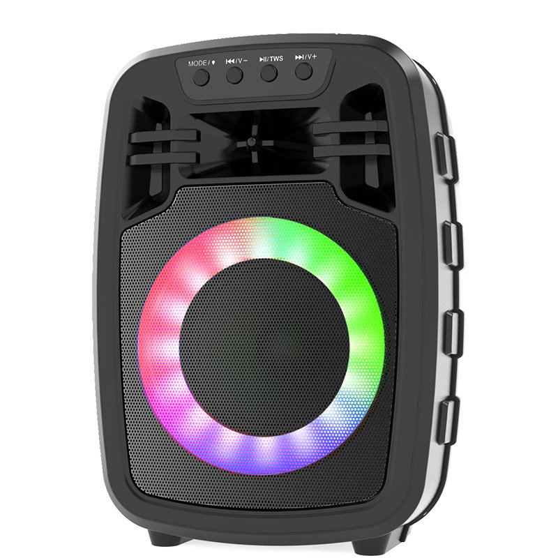 ABS4103 LED Colorful Light Outdoor Wireless Portable Bt Speaker HIFI Music BoxI FM Radio 4 inch Active Bass Woofer Party Speaker