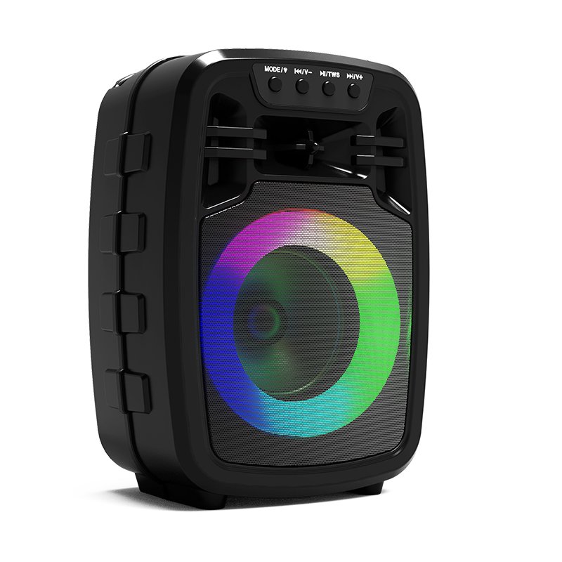 ABS4103 LED Colorful Light Outdoor Wireless Portable Bt Speaker HIFI Music BoxI FM Radio 4 inch Active Bass Woofer Party Speaker