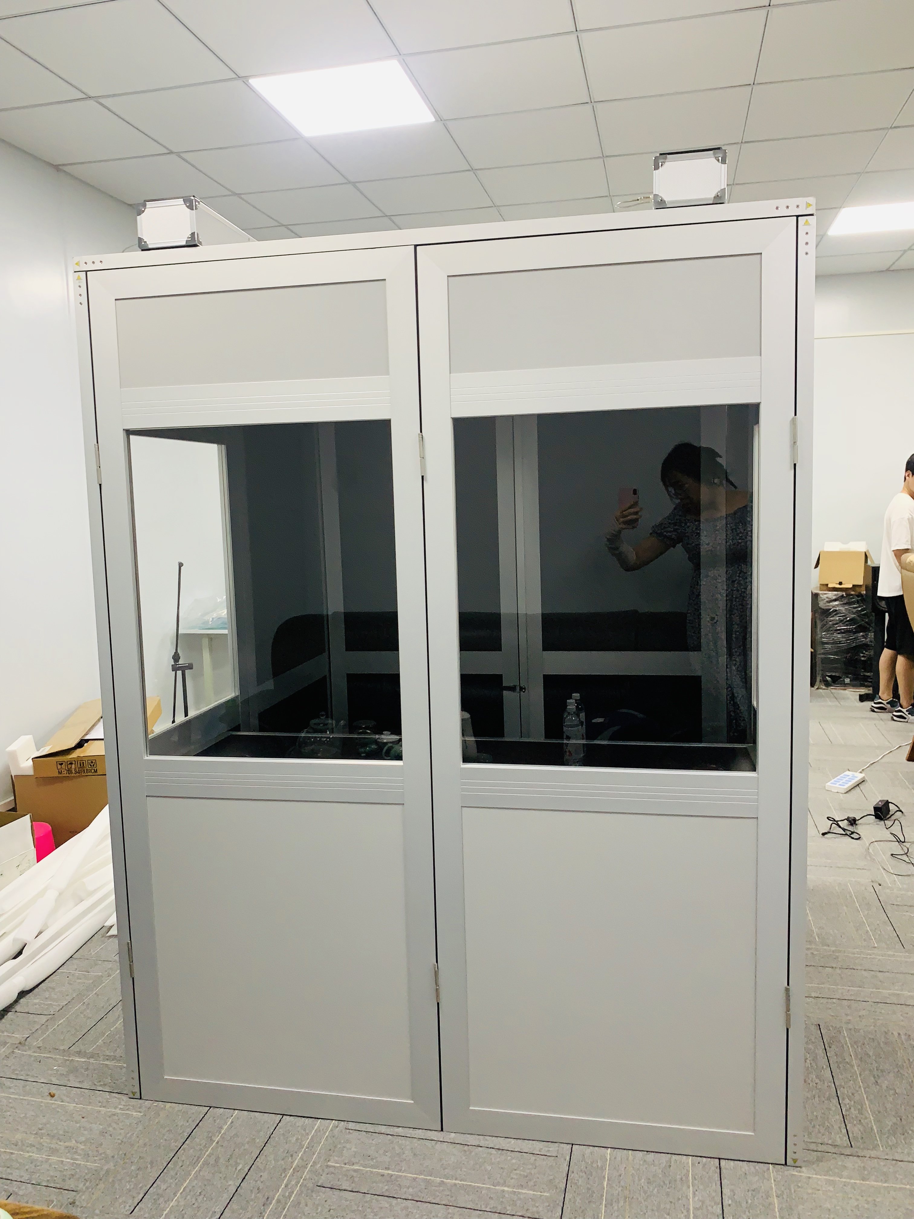 Translation booth for two people interpretation booth sound proof translation booth