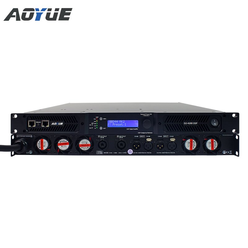 D2-4200 dsp amplifier class d 2 channels dsp 4200 watts power amplifier
