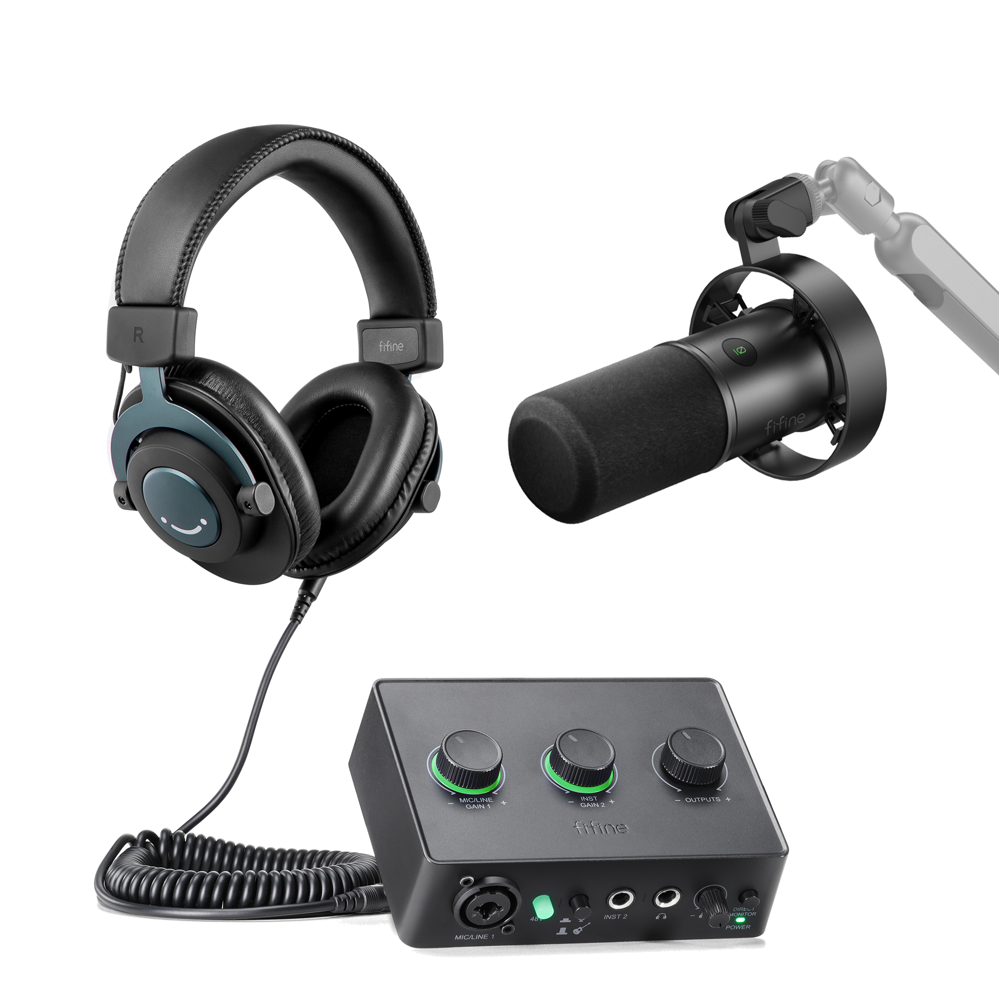 Fifine Ampli3 Streaming Live Sound Card Recording Studio Equipment Podcast Audio Mixers Audio Interface SoundCard