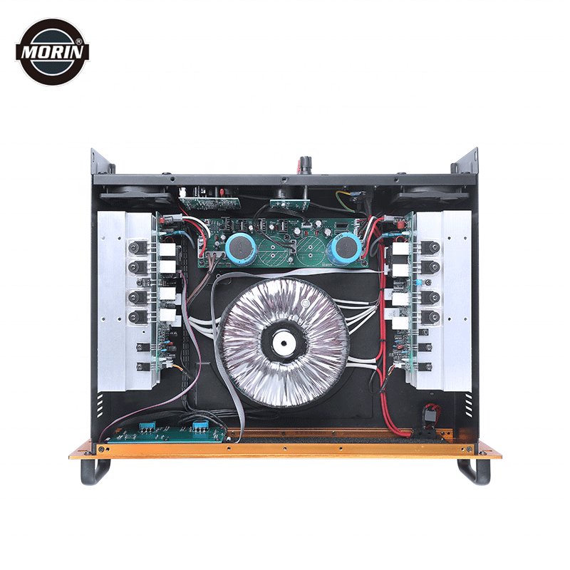 MORIN Hot Sale 2 Channel Amplifier Stereo 8 OHM 2 X 500W Sound System Professional Audio Dual Channel 1U 2U Power Amplifiers