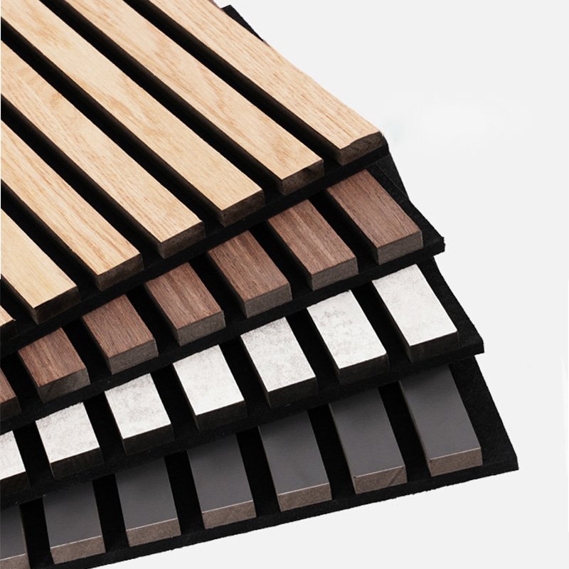 Best Popular 3D Wooden Acoustic Slats Panel Polyester Fiber Acoustic Panels felt wall panels Ceiling Akupanel music halls Studio