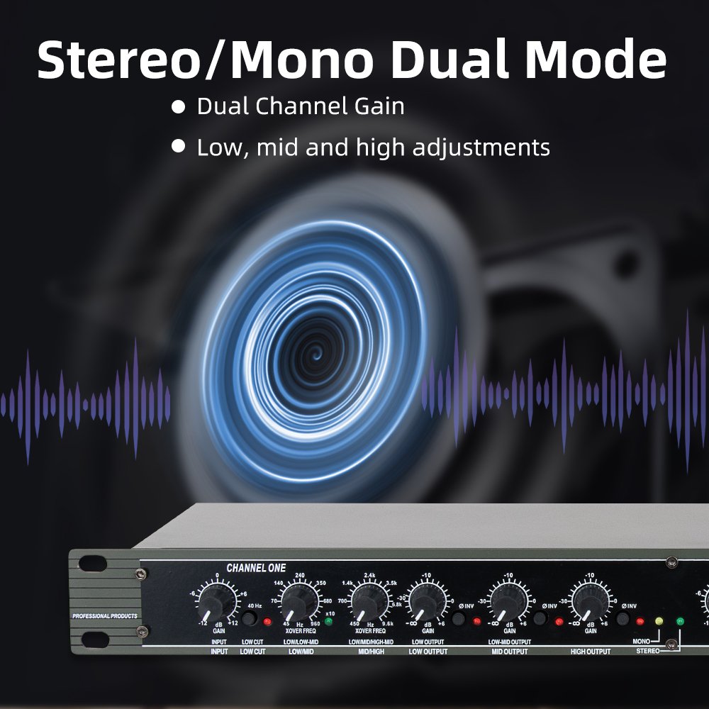 234XL Professional Digital Crossover Sound Peripheral Equipment Amplifier Speaker Stereo 2/3 Way Mono 4 Way Subwoofer Crossover