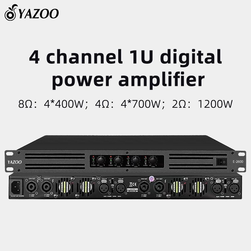 4*600W 1000W Digital amplifier 4 Channel amplificadores profesional class d Power Amplifier DJ Audio Sound Processor System
