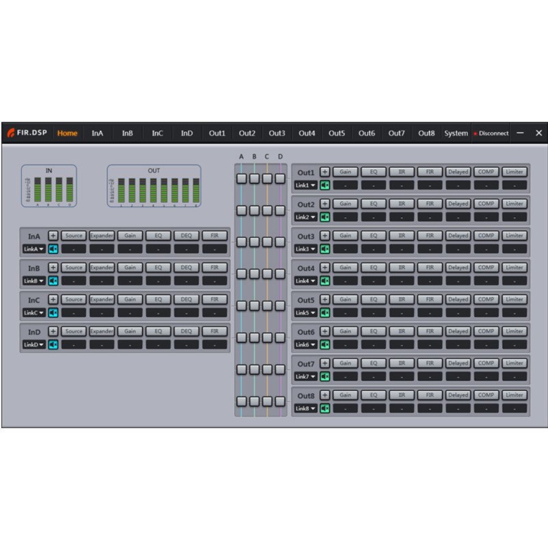 DP48F Professional digital audio DSP processor for stage sound equipment