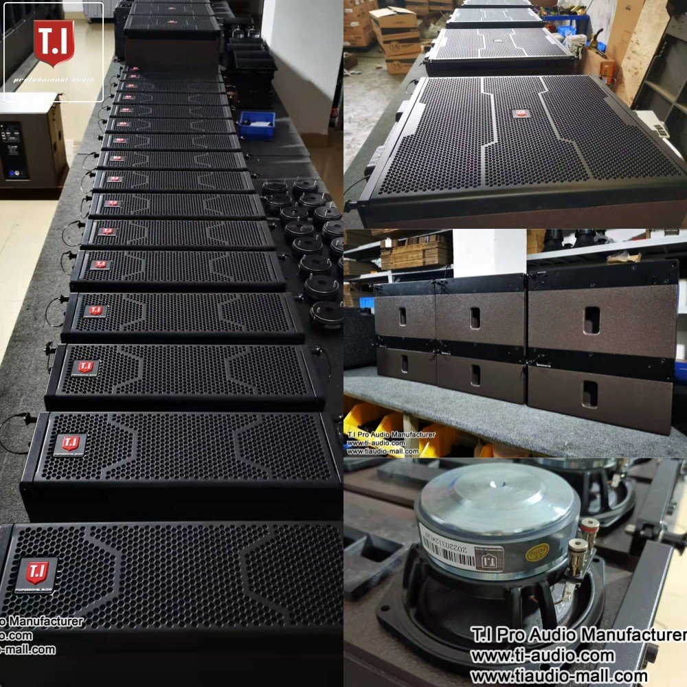 T.I Pro Audio small passive concert event sound equipment dual 5 inch line array musical speakers