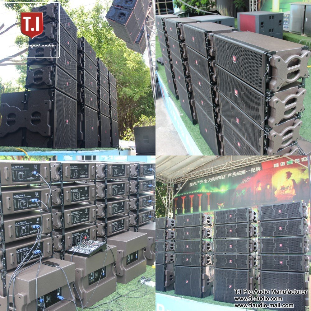 T.I Pro Audio small passive concert event sound equipment dual 5 inch line array musical speakers