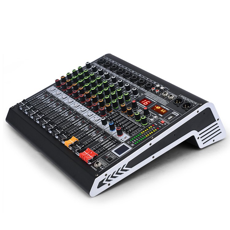 New MC8 8 Channel Pro Network Digital Audio Radio Mixer Audio Mixer Better Brand Mixer of Audio for Karaoke