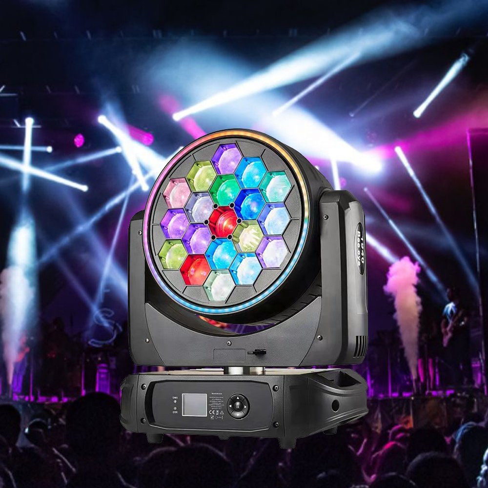 19X40W RGBW Led Beam Eye Beam Moving Light With Led Strip Pro Wash Zoom Stage Lighting