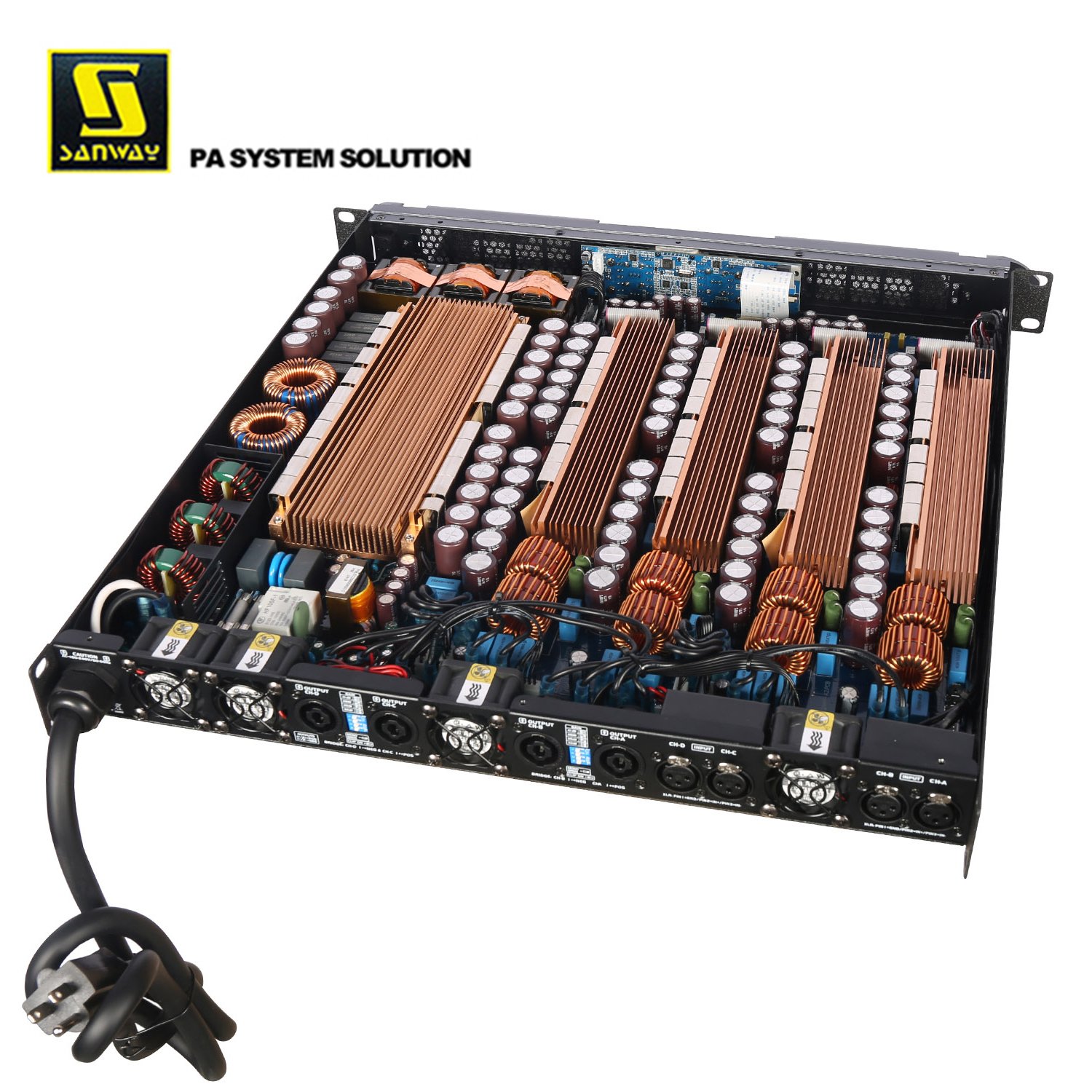 DA32K4 1U 4CH 26800W Class D Professional Sound System Power Amplifier for Night Club