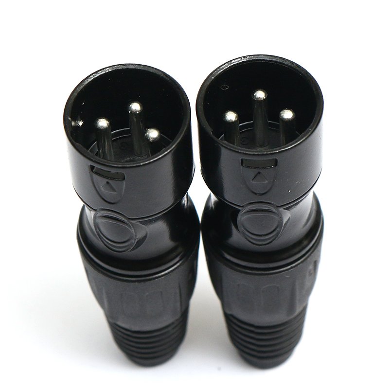Free Sample OEM Audio equipment connector accessories Audio plug Black Cannon plug male microphone converter plug lot