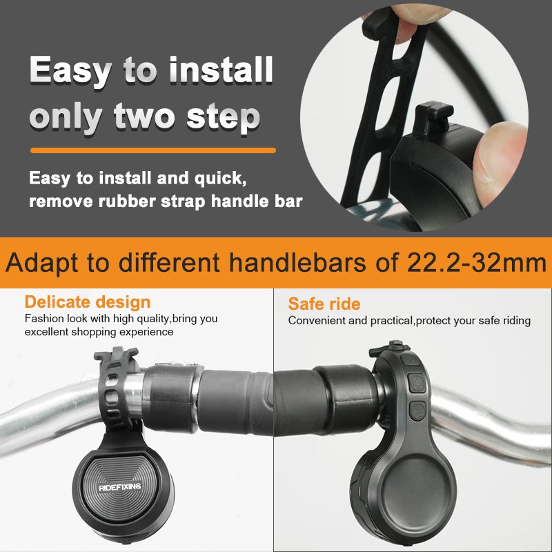 Superbsail MTB Mountain Road Bike Electronic Horn USB 3-Gear E-Scooter Bicycle Handlebar Anti Theft Alarm Ring Bell Accessories