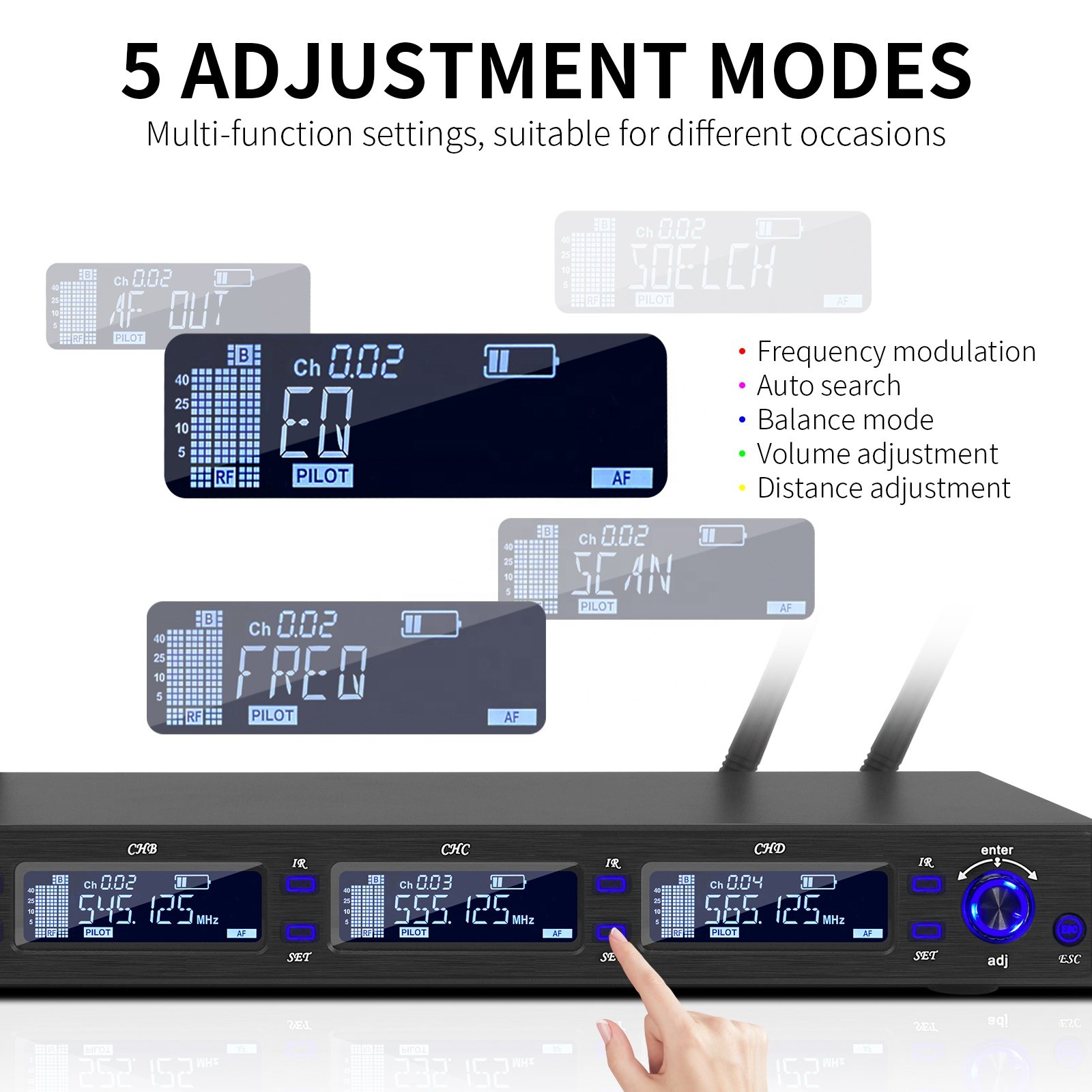 M-6604S Cordless uhf wireless noise cancelling microphone sans fil Microfono Inalambrico Profesional