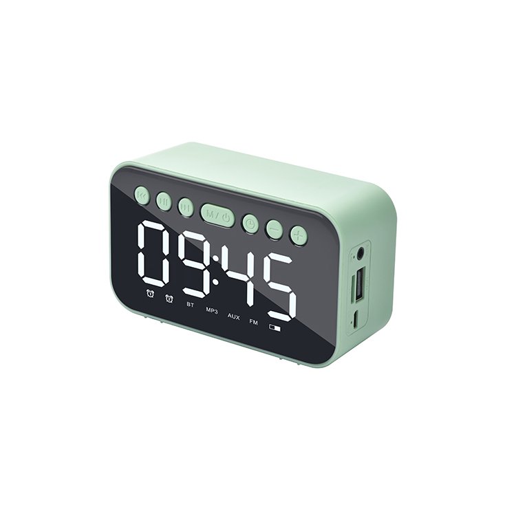 New Smart Wireless Charge Alarm Clock Night Light Home Speaker Portable Outdoor Fm Radio Music BT Speaker